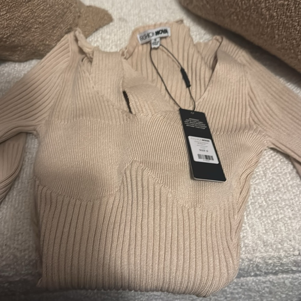 Corinna Ribbed Bodysuit - Cream - Picture 2 of 2